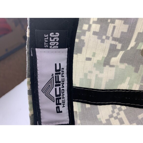 WARRIORBLACK Camo USA Flag Patch Pacific Headwear Style 6956  Adjustable Hat - Picture 6 of 6